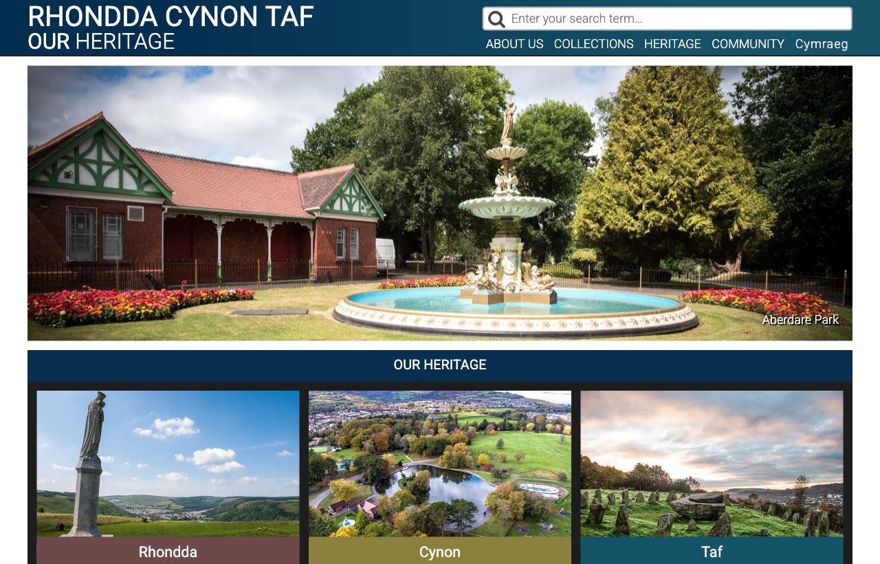 RCT Our Heritage homepage